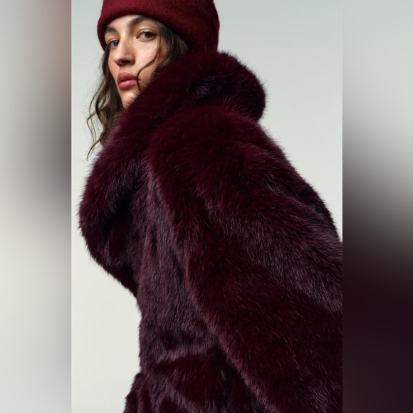 Zara Faux Fur Coat w/ Fireman Clasps - Picture 7 of 7